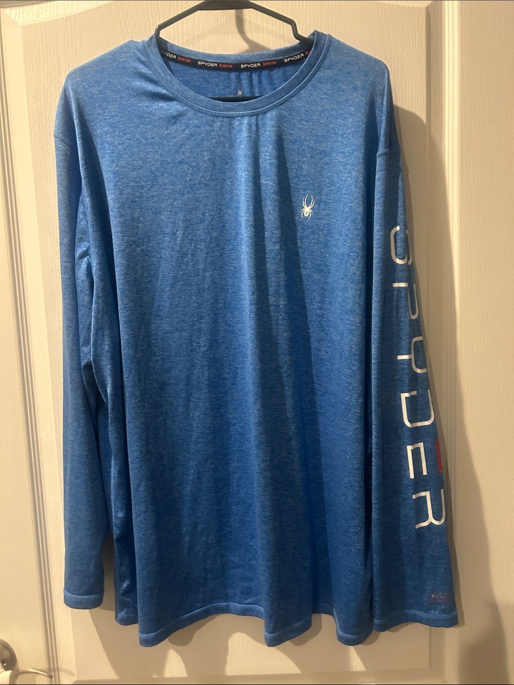 Spyder Men's Long-Sleeve Athletic swim Tee Blue xxl